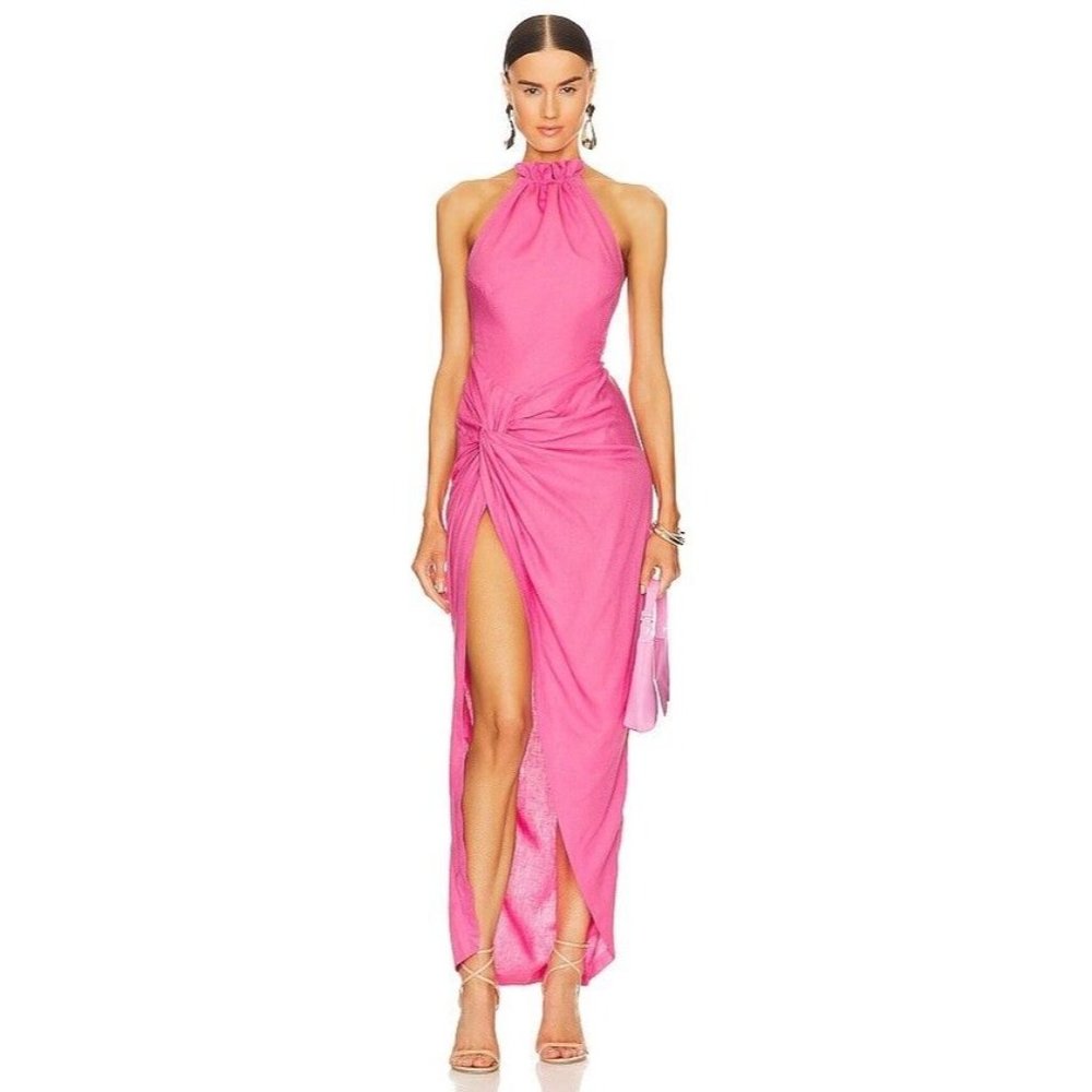 OW Collection Isla Dress Pink Long Sleeveless